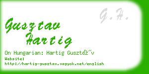 gusztav hartig business card